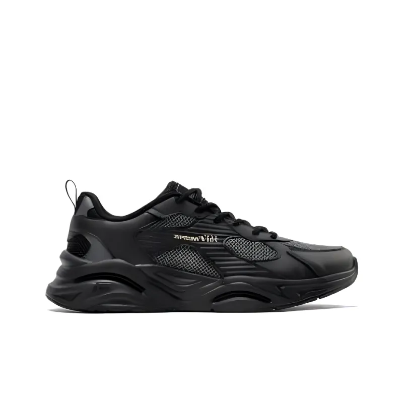 361° Shock Absorbers Slip Resistant Breathable Low Top Casual Shoes Men's Black Gray-1