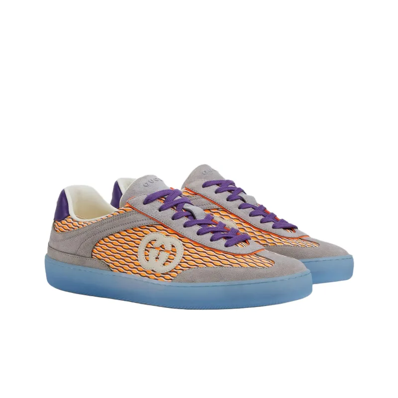 GUCCI G75 Low Top Skateboard Shoes Men's Orange-2