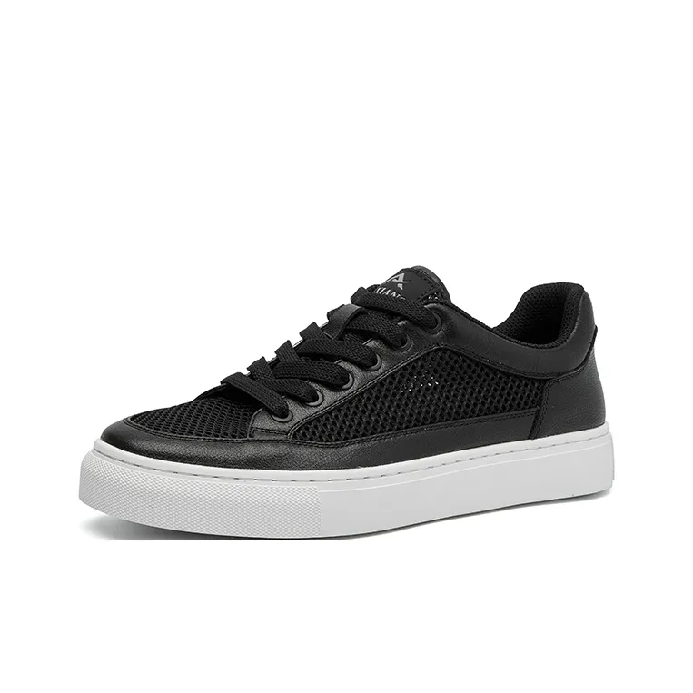 Oak Elephant Breathable Low Top Skateboard Shoes Men's Black-1