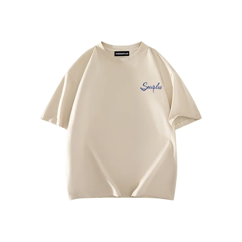 SOIE T-Shirts Unisex Light Beige Apricot-1