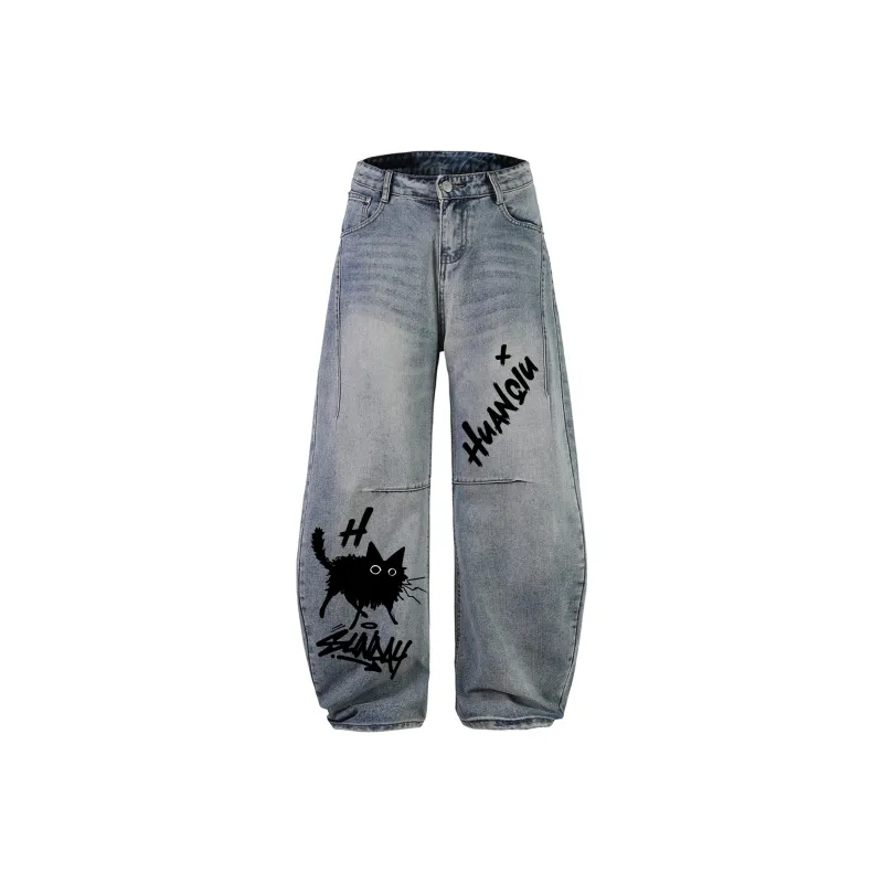 HUANQIU Jeans Unisex-5