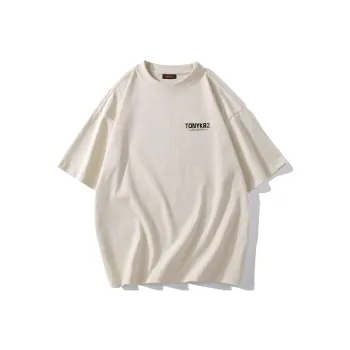 TONYKRZ T Shirts Unisex Light Beige Apricot
