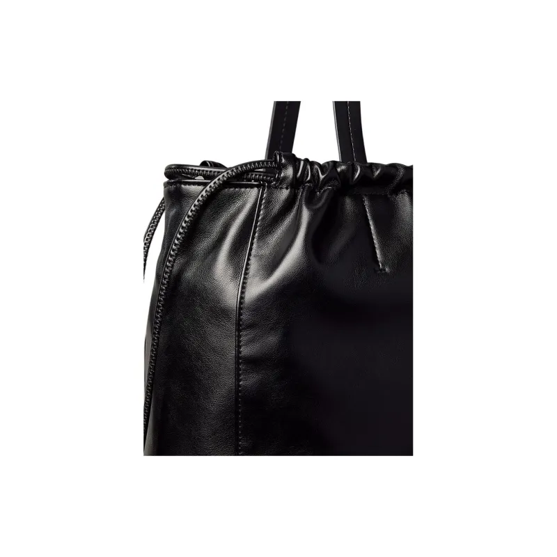 CALVIN KLEIN Artificial Leather Bucket Bag, Handbag, Shoulder Bag Tubas Women's Black-2