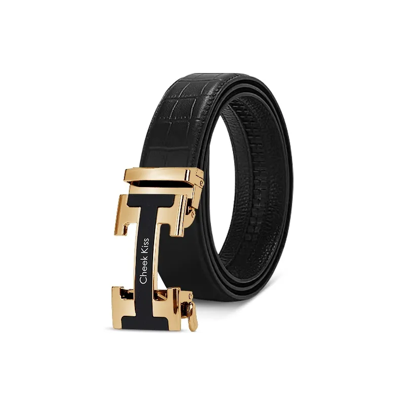 Cheekkiss Cow Leather Belts Men's 3.5cm-3