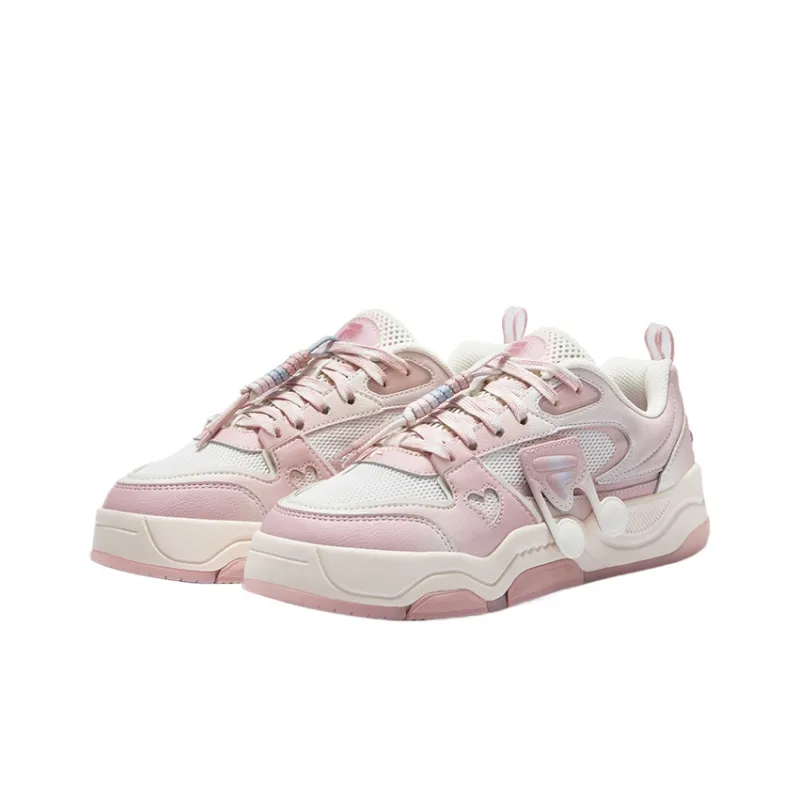 FILA FUSION BANK III Low Top Skateboard Shoes Women's Silver Pink Purple-2