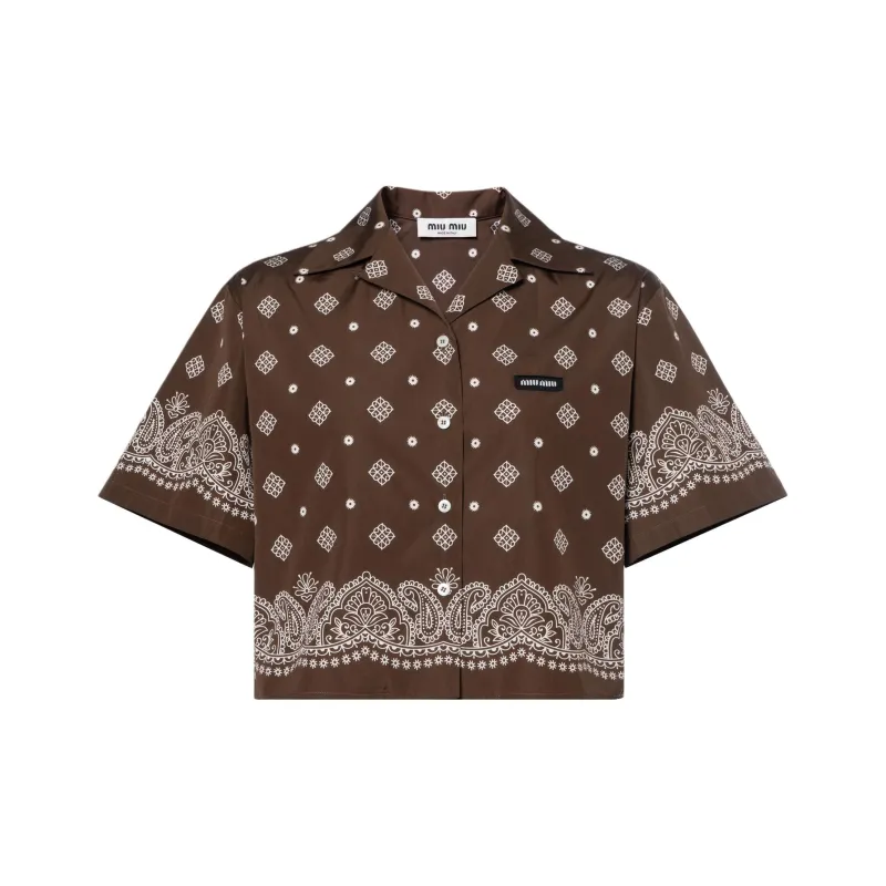 MIU MIU SS25 Shirt Women's Brown-0