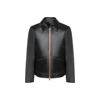 Paul Smith Leather Jacket Men's Brown