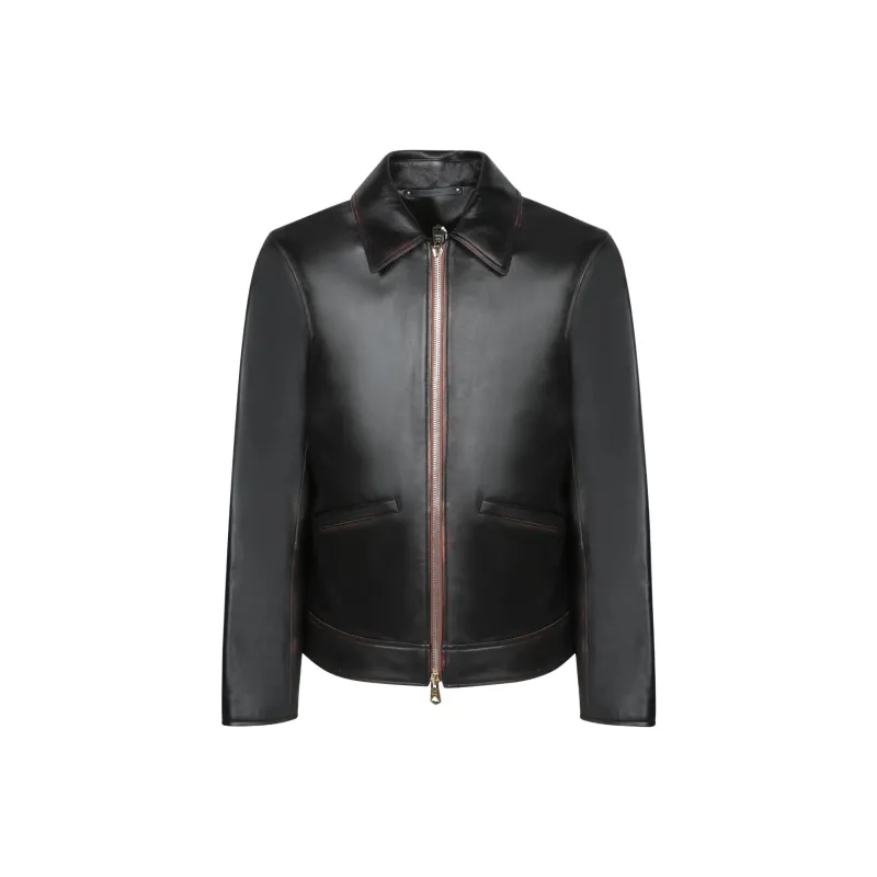 Paul Smith Leather Jacket Men's Brown-0