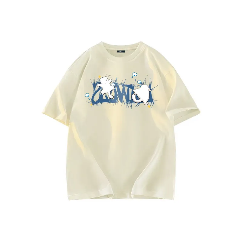 A02 T Shirts Unisex Light Beige Apricot-0