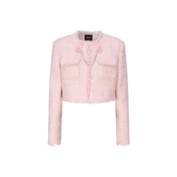GIMING Cropped Coats Women's Pink
