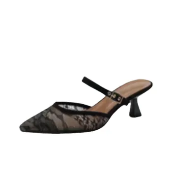 WUJI Flared Heel High Heels Women's