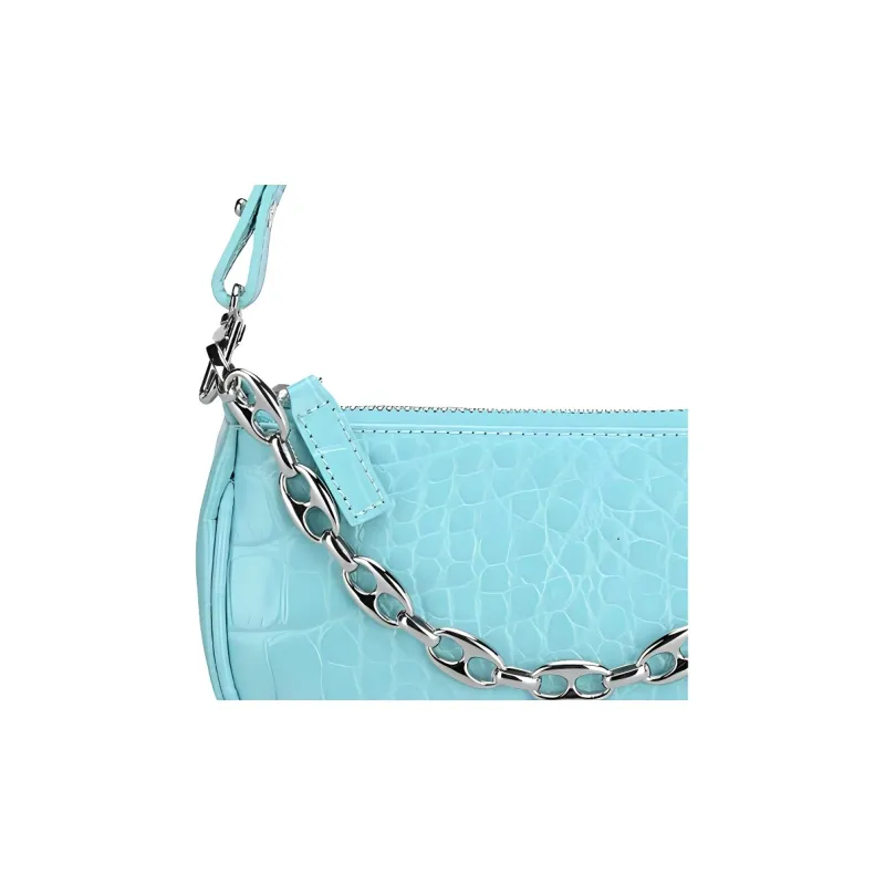By Far Mini Rachel Leather Handbag Mini Women's Aqua Blue-2