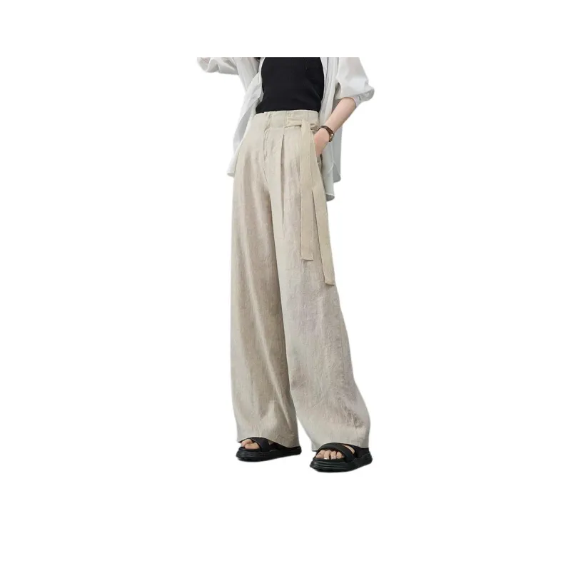 YALIDA Casual Pants Women's Oat Beige-0