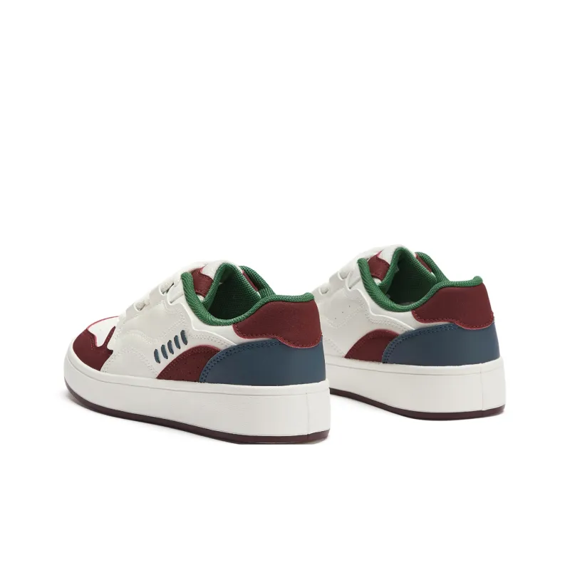 Hotwind White Sneakers Abrasion Resistant Slip Resistant Low Top Skateboard Shoes Women's-7