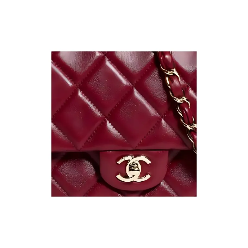 CHANEL Classic Flap CF Calfskin Flap Bag Handbag, Shoulder Bag, Crossbody Bag Women's Dark Red-1