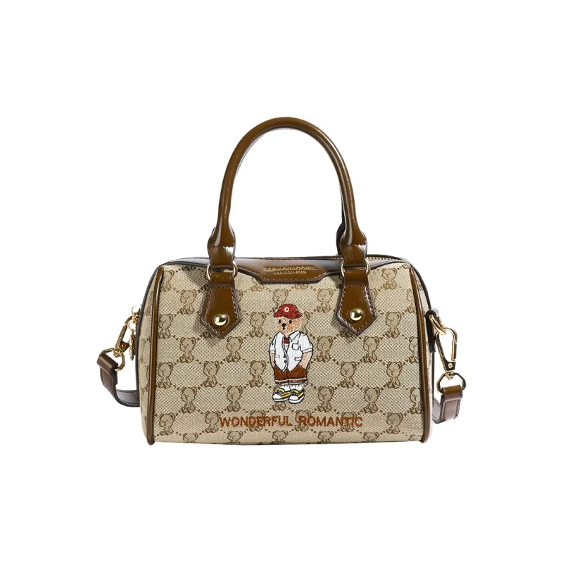 North Pack Sail Boston Bag, Shoulder Bag, Crossbody Bag, Handbag Women's Ecru/Khaki-4