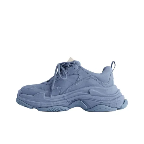 Balenciaga Triple S Low Top Chunky Sneakers Men's Blue
