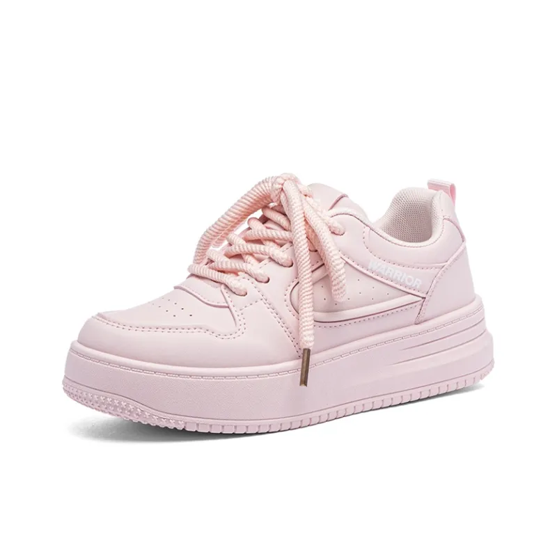 Warrior Abrasion Resistant Breathable Low Top Skateboard Shoes Women's Pink-1