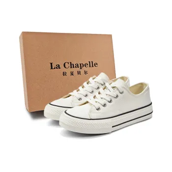 La Chapelle Wear resistant And Lightweight Low Top Canvas Shoes Women's Beige
