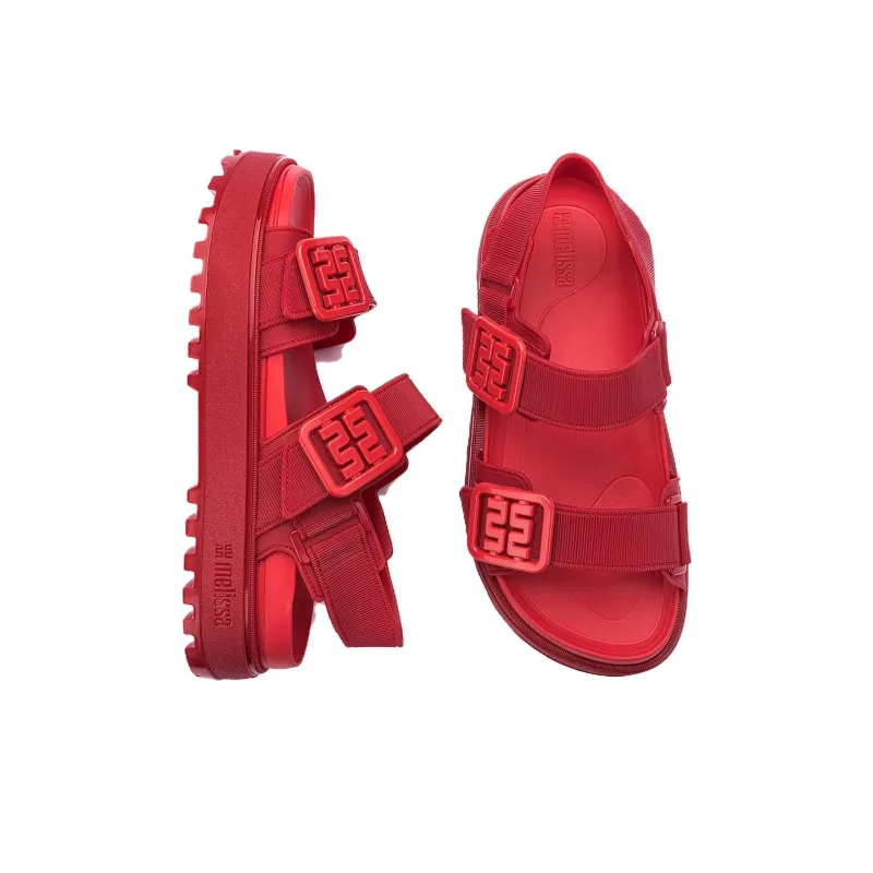 Melissa Beach Sandals Women's Red Black Beige Pink-19