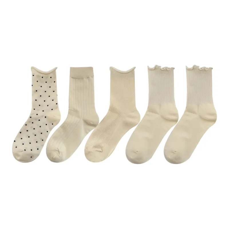 Mulong Family Mid Calf Socks Women's 5 Pack-5