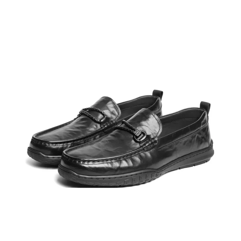 BELLE Loafers Men Solid Color-2