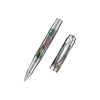 Laban ABALONE Mother Of Pearl Collection, Starburst Silver Night Black Ballpoint Pens / Sign Pens