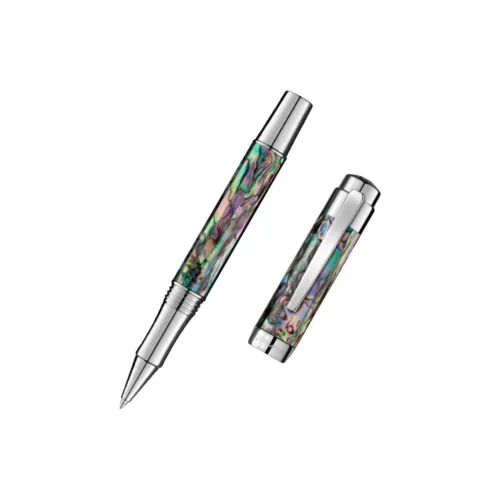 Laban ABALONE Mother Of Pearl Collection, Starburst Silver Night Black Ballpoint Pens / Sign Pens