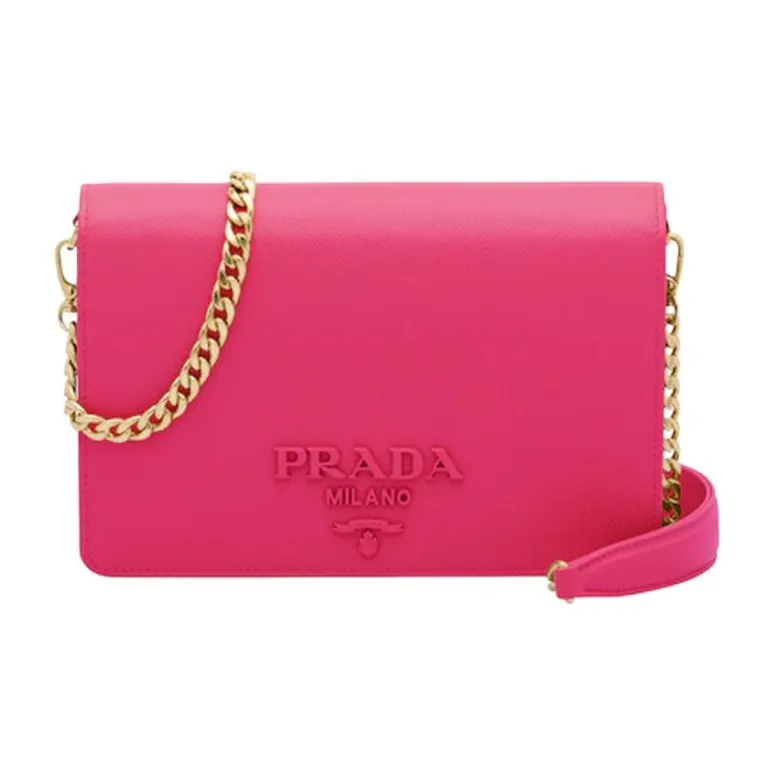 PRADA PRADA Luggage Collection Leather Crossbody Bags Shoulder Bags Women's Magenta-0
