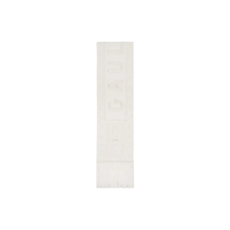 Jean Paul Gaultier Wool, Polyester Knit Scarves Unisex White-0