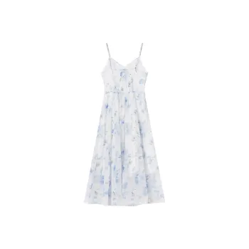 XIANGYING Slip Dress Women's Blue