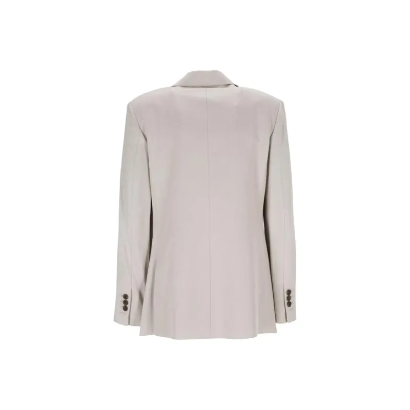 THEORY Double Breasted Straight Hem Blazer-4