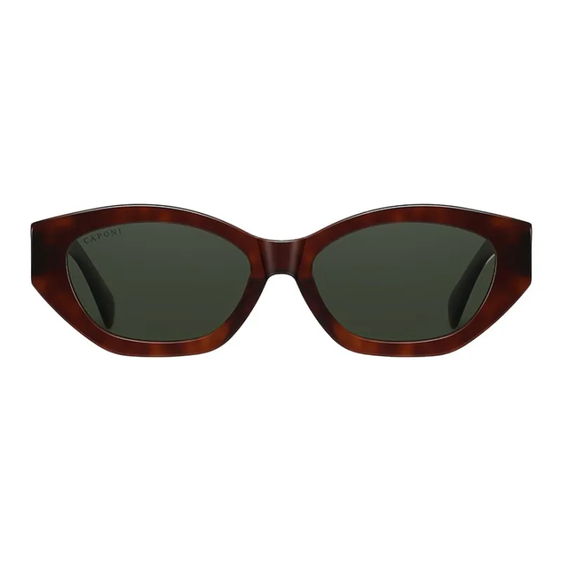 CAPONI Plate Frame Cat Eye Sunglasses Unisex-3