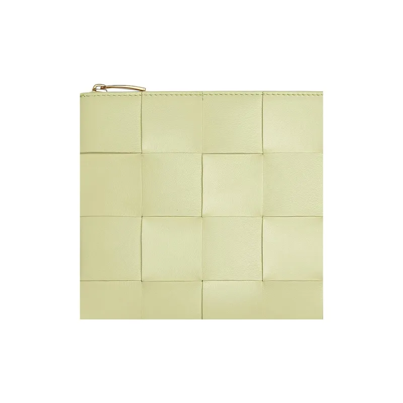 Bottega Veneta Pouch Small Intreccio Lemon Washed-2