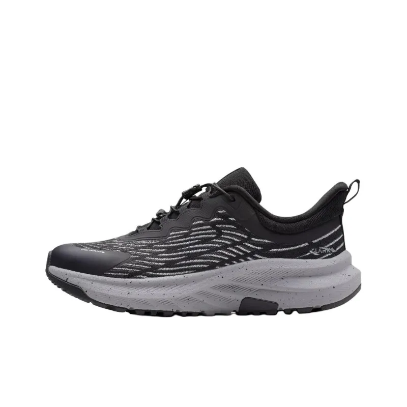 Clarks Enford Go Low Top Casual Shoes Men's Black Gray-0