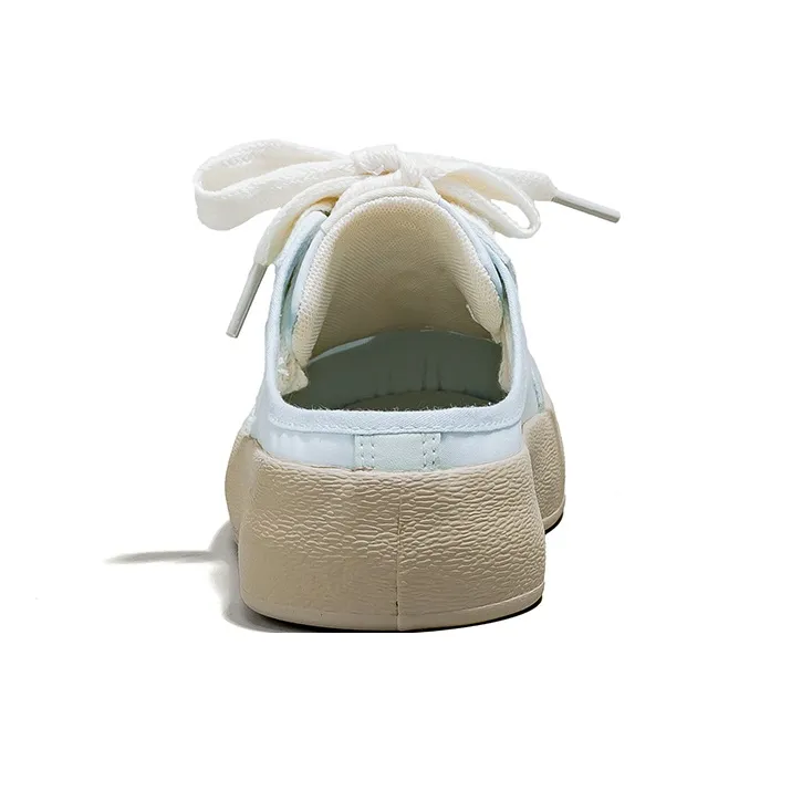 Warrior Low Top Canvas Shoes Women's Navy Blue/Beige-4