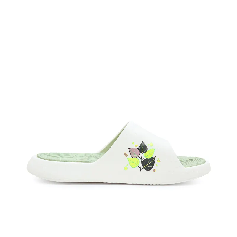 PEAK Tai Ji1.0 Quiet Slip Resistant Abrasion Resistant Slide Slippers Unisex White Green-1