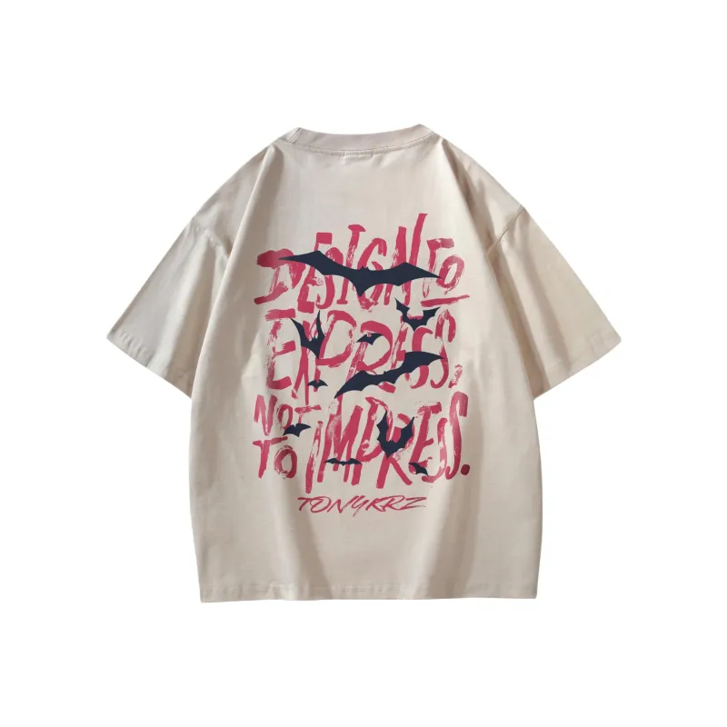TONYKRZ T Shirts Unisex Light Beige Apricot-0