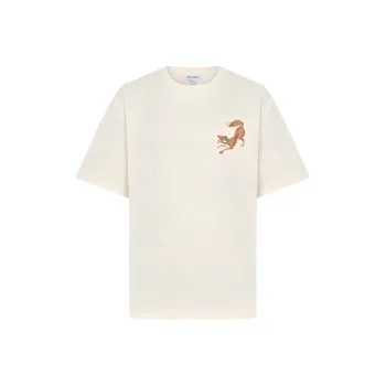 URBAN REVIVO T Shirts Men Light Khaki