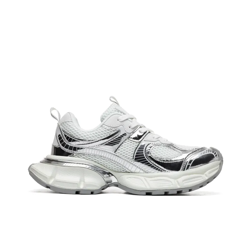 BEILIANYA Cushioning, Slip Resistant, Abrasion Resistant, Lightweight, Height Increasing Low Top Chunky Sneakers Unisex-1