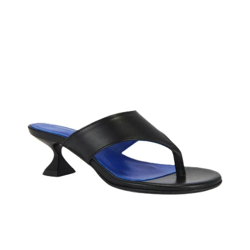ALOHAS Slip Resistant Flip Flops 5cm Women's Black-2