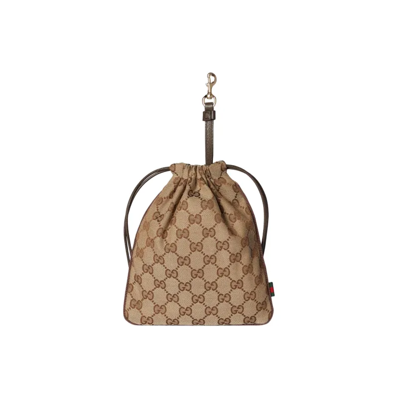 GUCCI Canvas Bag Clutch Coin Purse Mini Unisex Brown-2