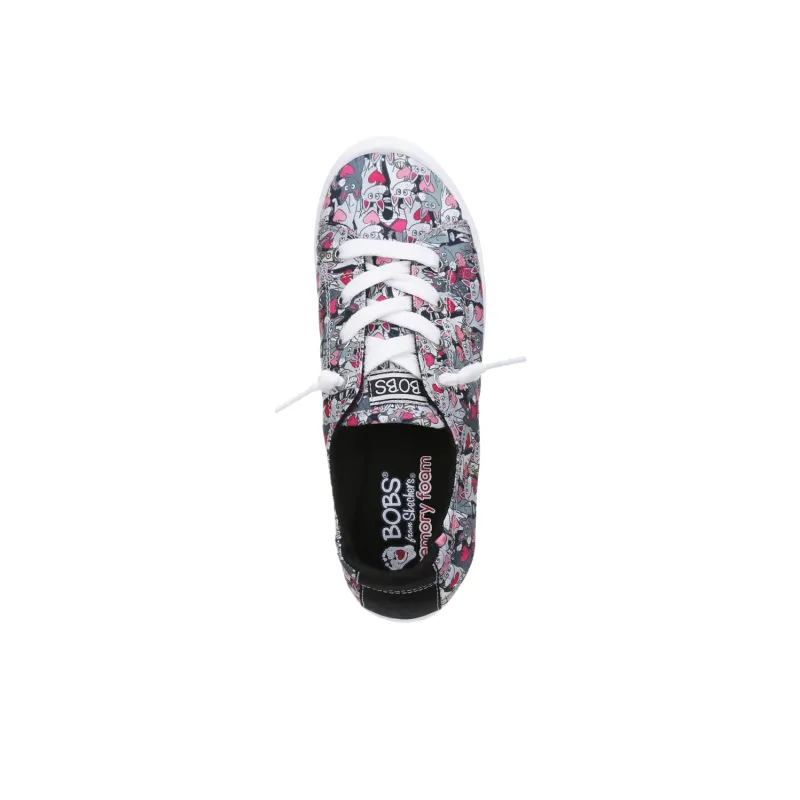 Skechers BEACH BINGO Low Top Casual Shoes Women's Black-4