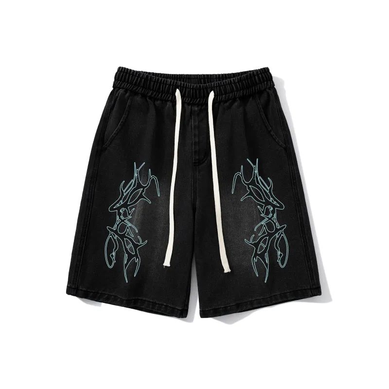 VXOXV Denim Shorts Unisex-0