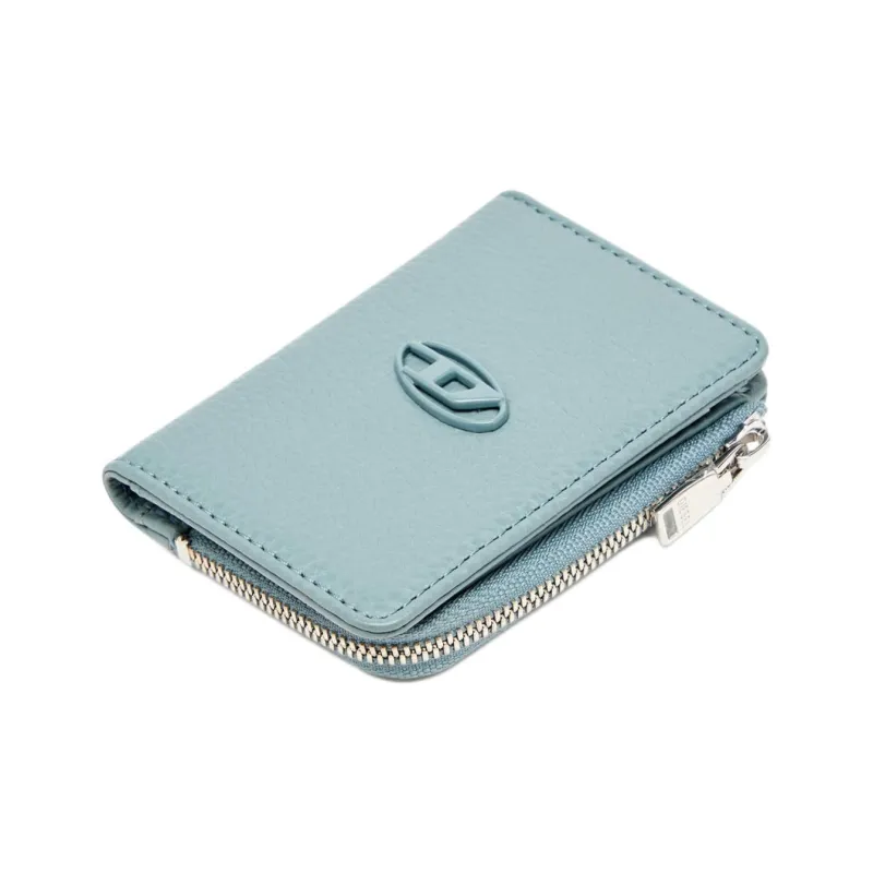 DIESEL Cow Leather Card Holder Women's Light Blue-2