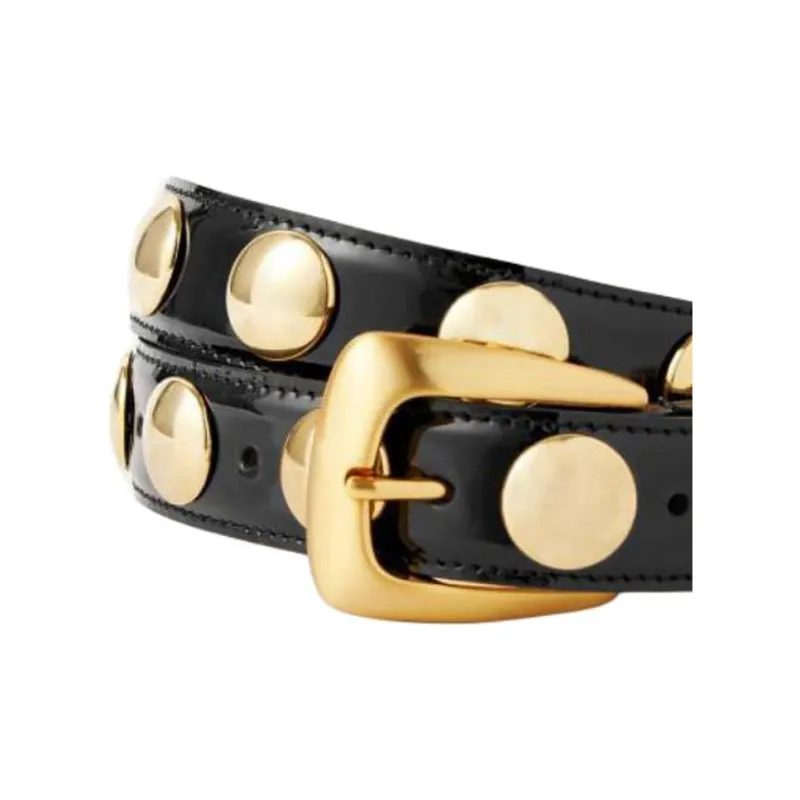 KHAITE Cow Leather Belts Women's Black -2