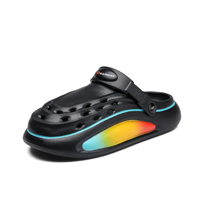 DEERWAY Abrasion Resistant Slip Resistant Closed Toe Slippers Men's-2