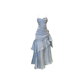 MDEHT Slip Dresses Women's Mist Ice Blue