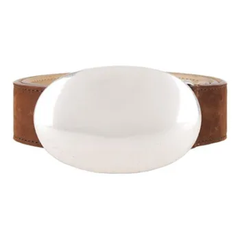 B Low The Belt Suede Leather Belts Unisex Brown 1.5CM