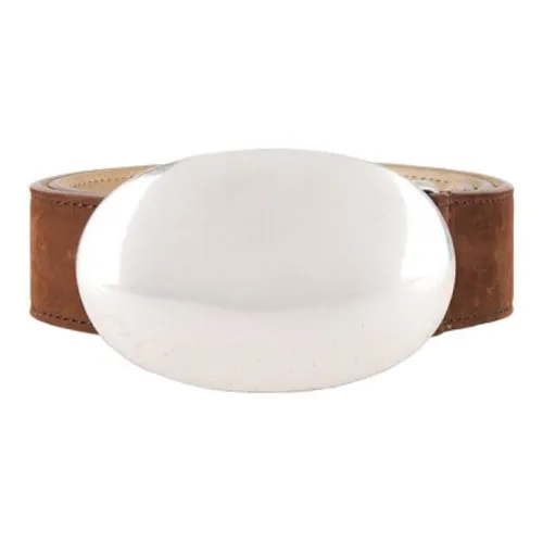 B Low The Belt Suede Leather Belts Unisex Brown 1.5CM